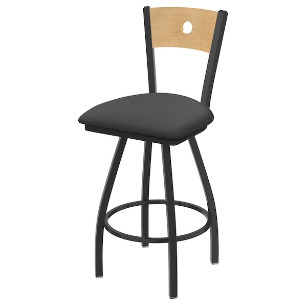 36" Swivel Counter Stool, Bronze Finish, Nat Back, Canter Storm Seat